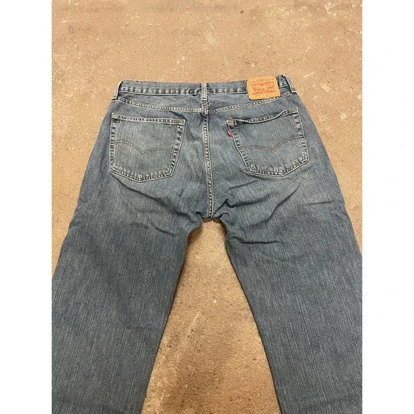 Levis 559 Jeans Mens 36x34 Blue Denim Relaxed Fit Straight Leg Zip Fly Waterless - Picture 13 of 16